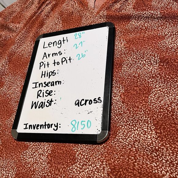 Jessica Simpson Rust Red White Spots Dots Hippie Flowy Boho Long Sleeve Top XXL - Picture 11 of 11